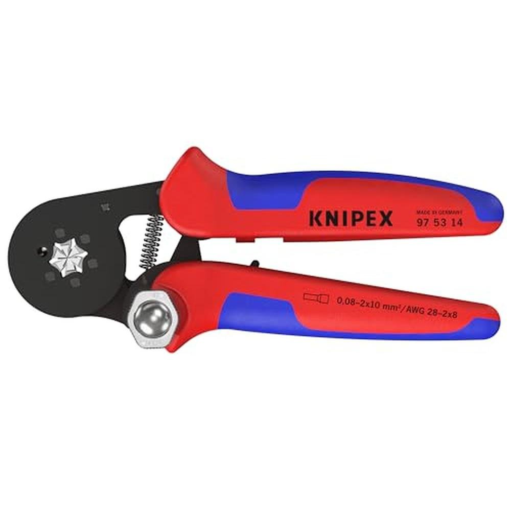 Knipex Tools: KNIPEX 97 53 14 Crimping Pliers Self-Adjusting – Front View