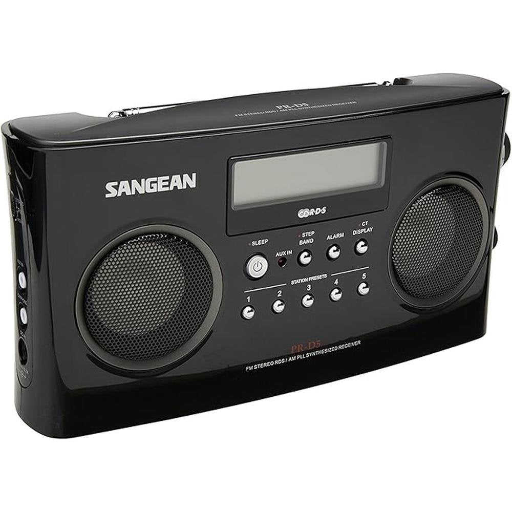 Sangean Portable Radio: Sangean PR-D5 BK AM/FM Digital – Front View