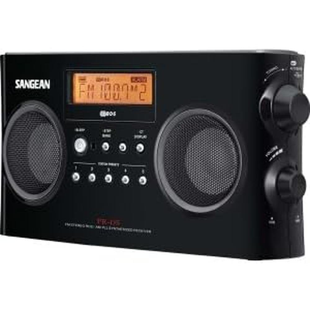 Sangean Portable Radio: Sangean PR-D5 BK AM/FM Digital – Side View