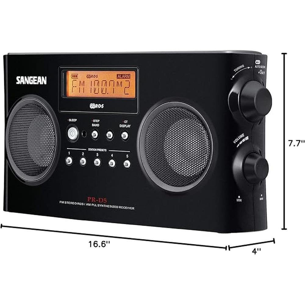 Sangean Portable Radio: Sangean PR-D5 BK AM/FM Digital – Close-up Detail