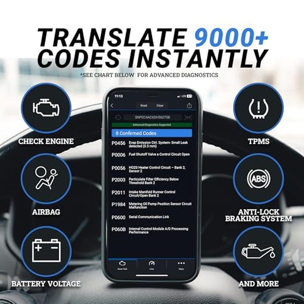 BlueDriver Bluetooth Pro OBDII Scan Tool for iPhone & – Close-up Detail