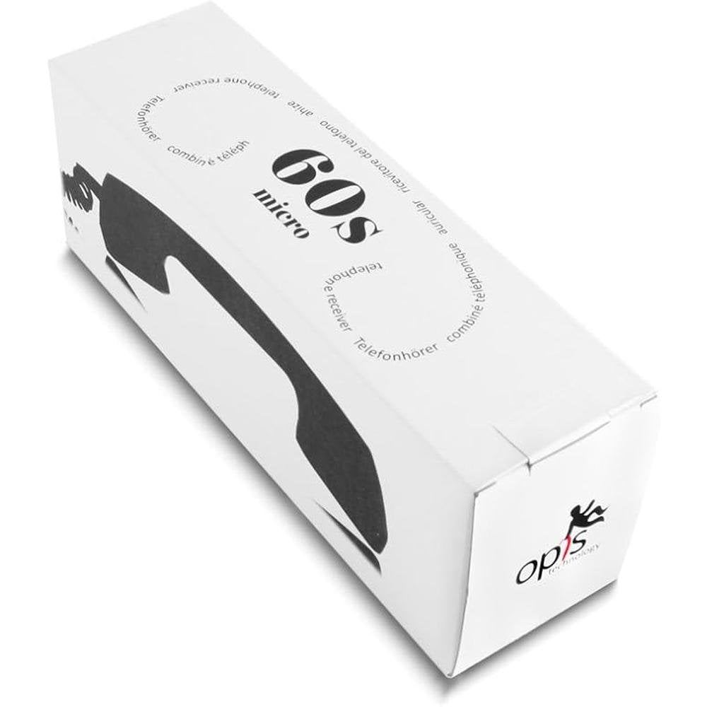 opis 60s: Micro Retro Phone Handset with USB-C and Aux – In Use