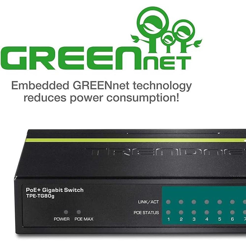 TRENDnet 8-Port Gigabit PoE+ Switch – Packaging