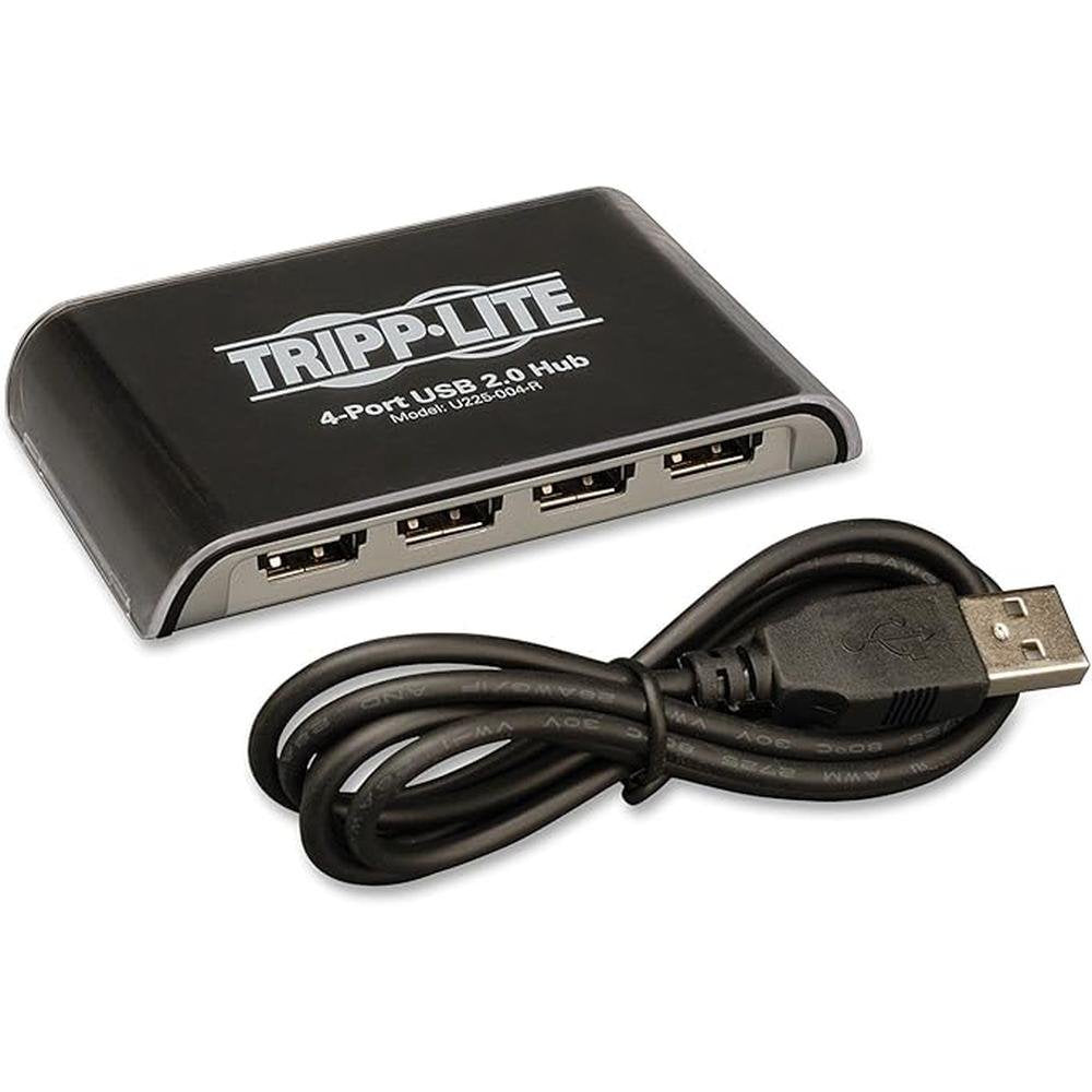 TRPU225004R: Tripp Lite 4-Port USB Mini Hub – Front View