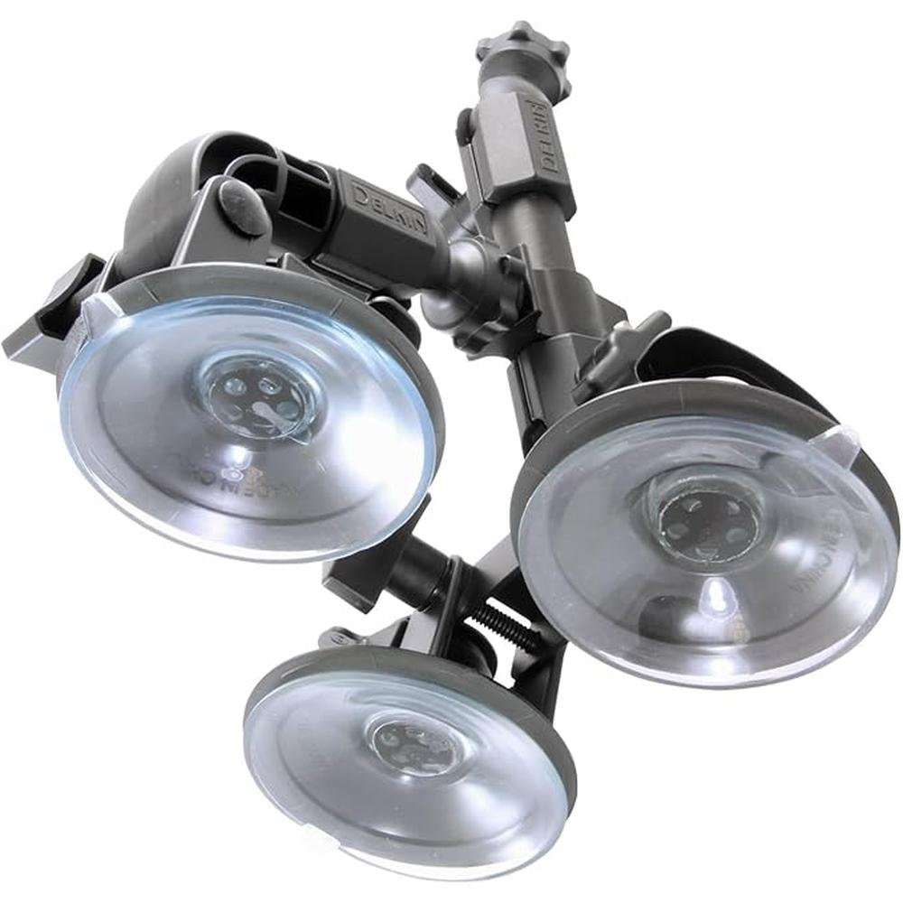 Delkin Devices Fat Gecko Triple Suction Camera Mount – Side View