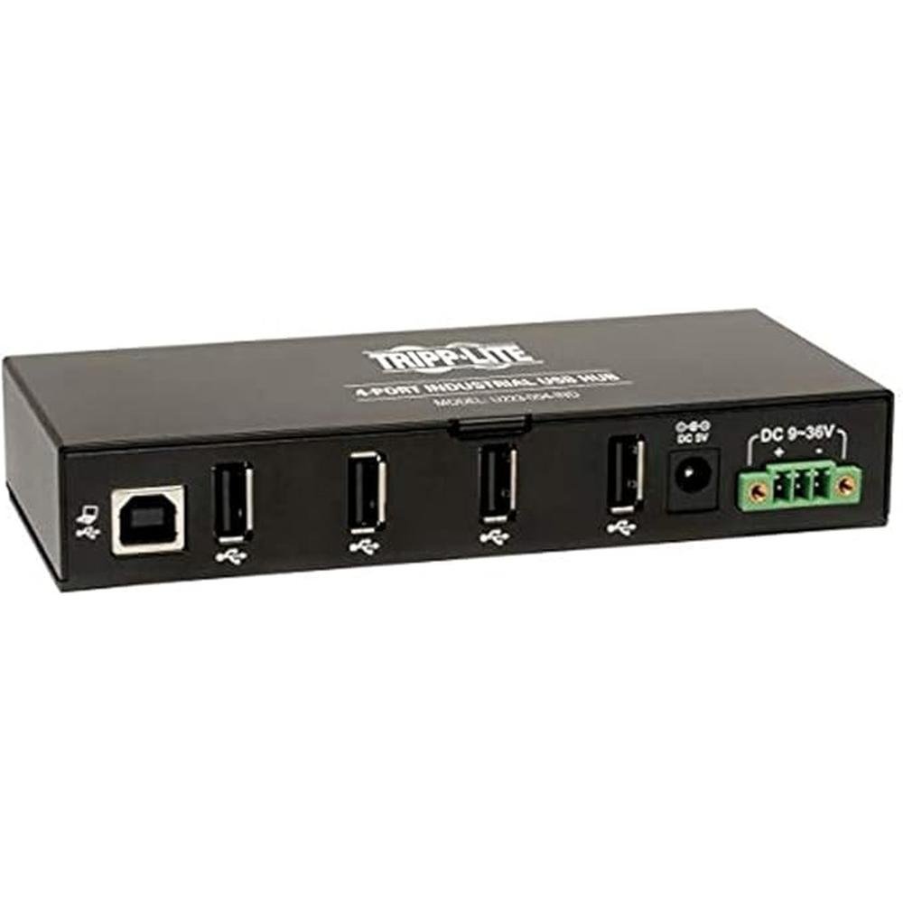 Tripp Lite 4-Port Rugged Industrial USB 2.0 Hi-Speed Hub w – Front View
