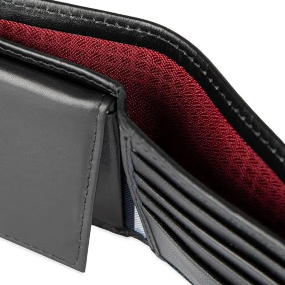 Tommy Hilfiger: Men's Leather Wallet Slim Bifold with 6 – Close-up Detail