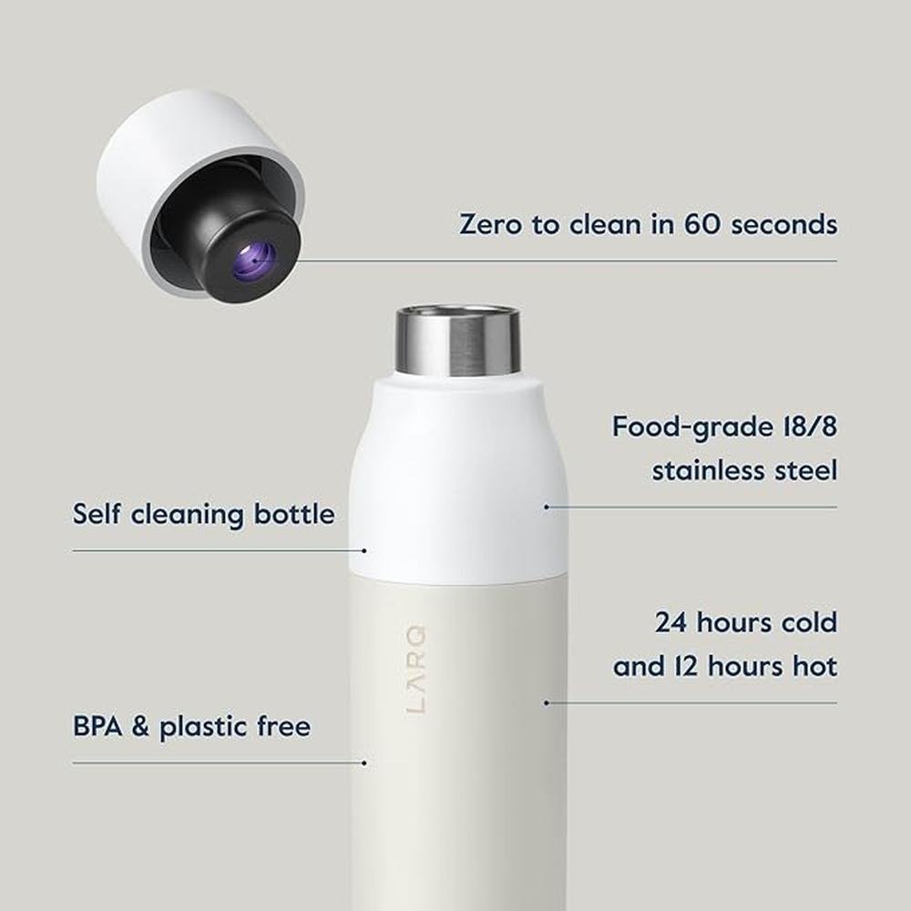 Bottle Water: LARQ PureVis 17 oz Self-Cleaning and – Close-up Detail