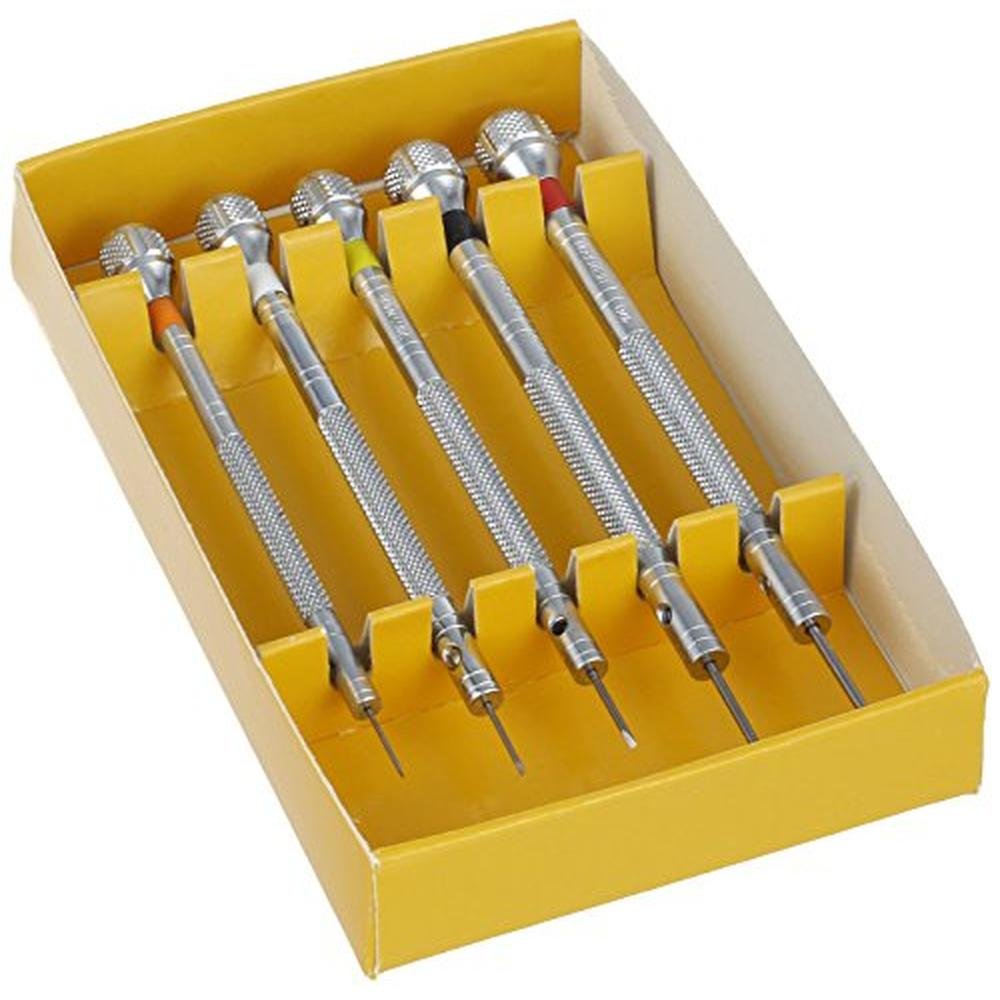 Bergeon 605: Bergeon 55-605 2868 Set of 5 Chrome Plated – Front View