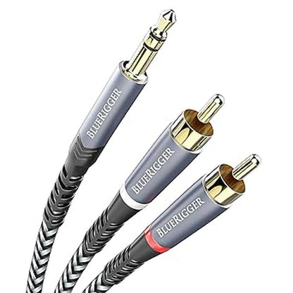 Audio RCA: BlueRigger 3.5mm to RCA Audio Cable 25ft – Front View