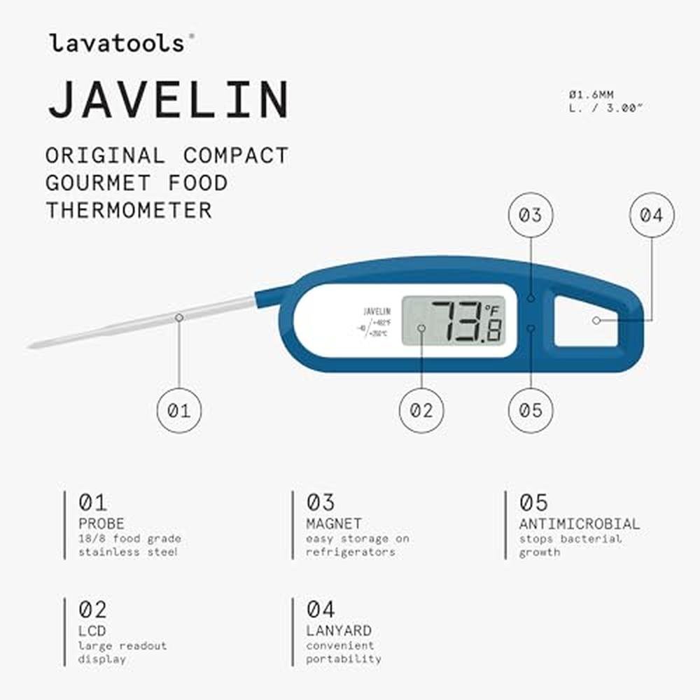 Lavatools Javelin: Ultra-Fast 3-Second Digital Instant Read – Side View