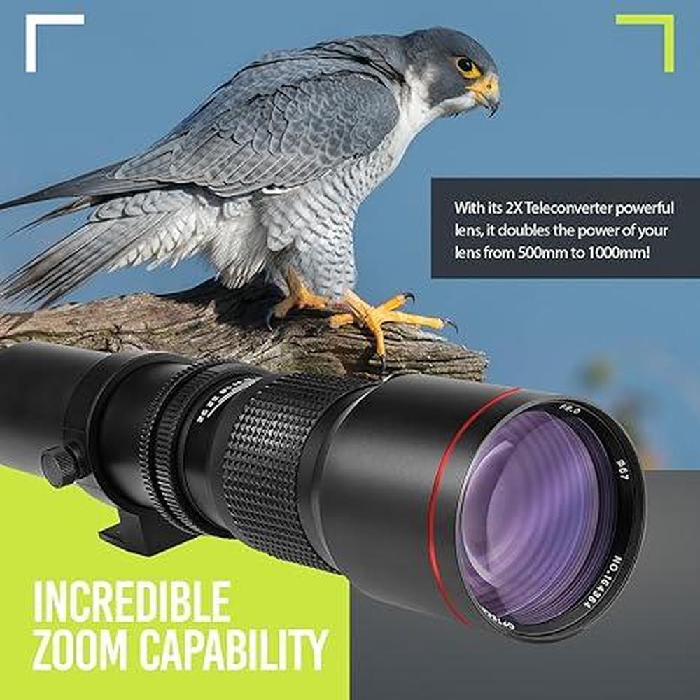 High Power 500mm-1000mm F/8 Manual Telephoto Lens – Packaging