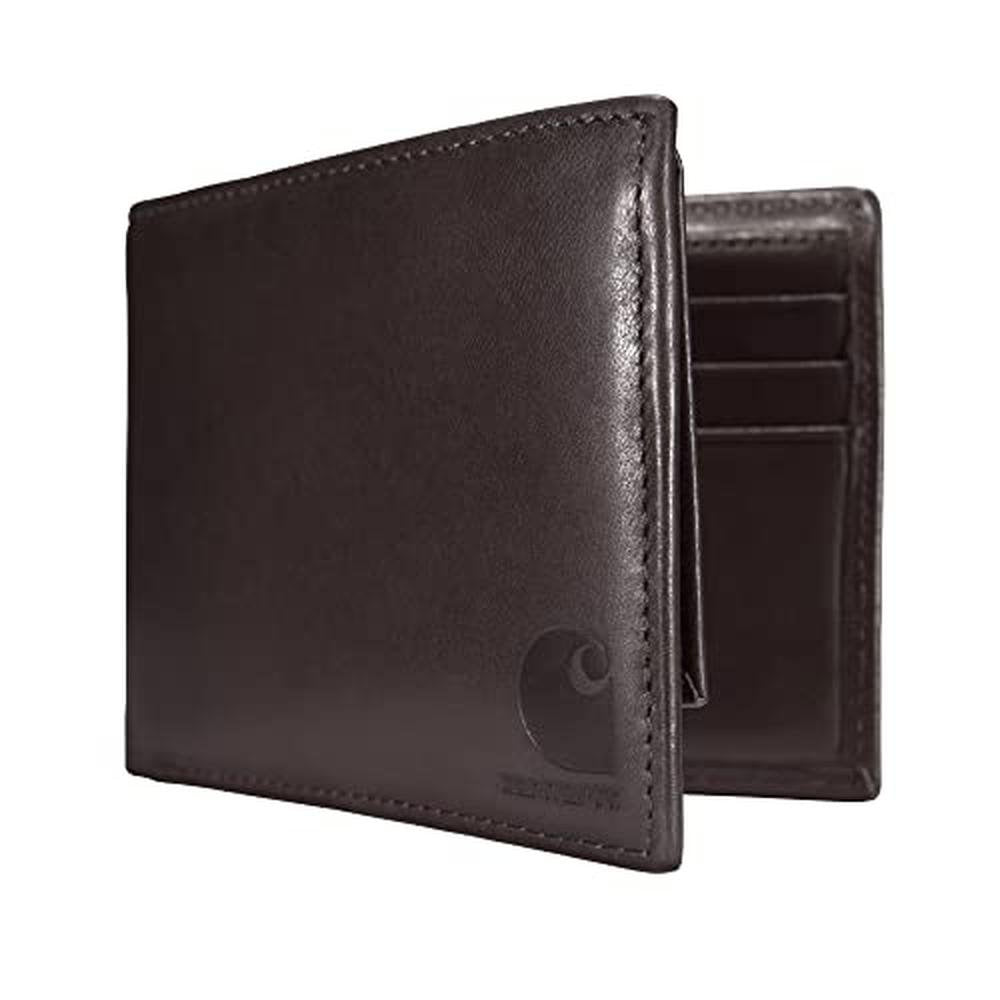 Carhartt Men's Durable Oil Tan Leather Wallets – Side View
