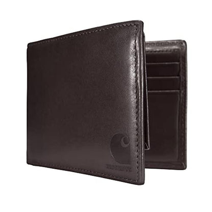 Carhartt Men's Durable Oil Tan Leather Wallets – Side View