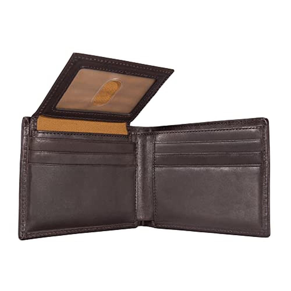 Carhartt Men's Durable Oil Tan Leather Wallets – Close-up Detail