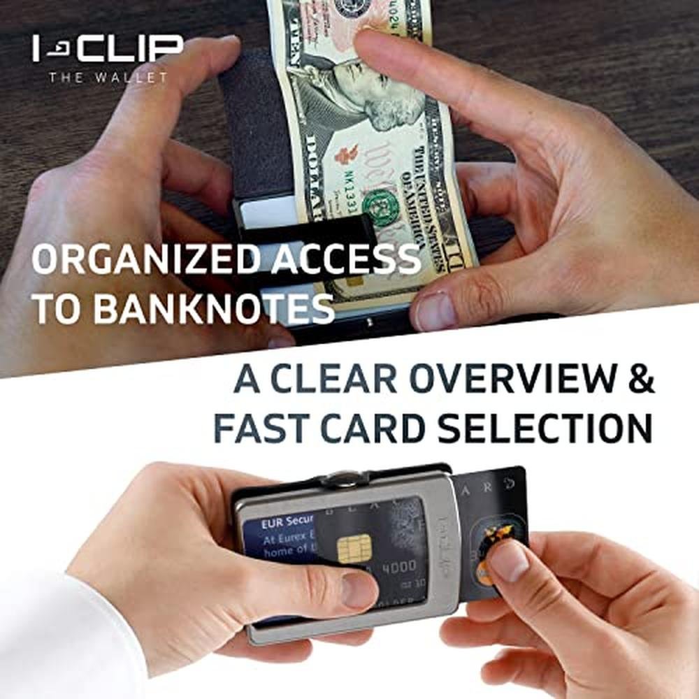 Clip Men's Wallet: I-CLIP Premium Leather Wallet Versatile – Close-up Detail