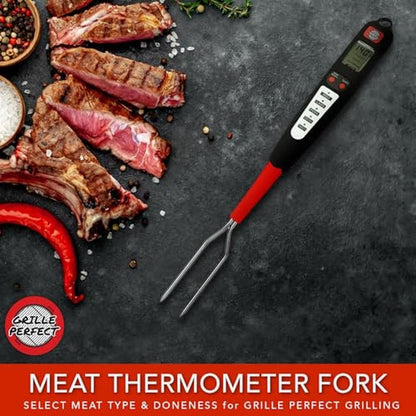 Digital Meat Thermometer: Premium Electronic Probe with – Side View