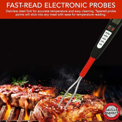 Digital Meat Thermometer: Premium Electronic Probe with – In Use