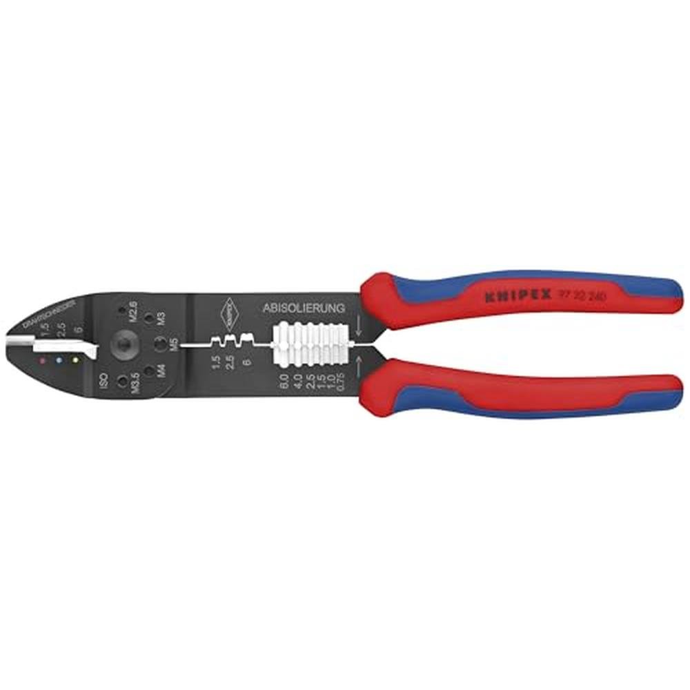 Knipex Crimping: KNIPEX 9-1/2 Crimping Pliers Ergonomic Grip – Front View