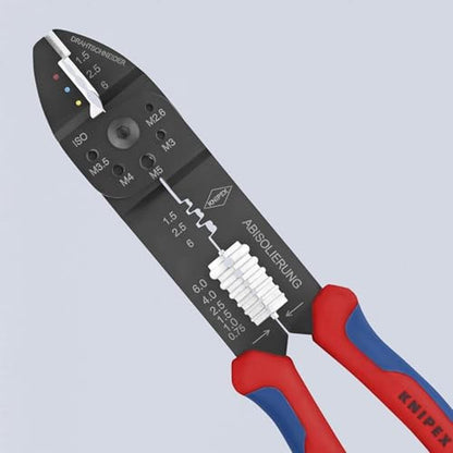 Knipex Crimping: KNIPEX 9-1/2 Crimping Pliers Ergonomic Grip – Side View