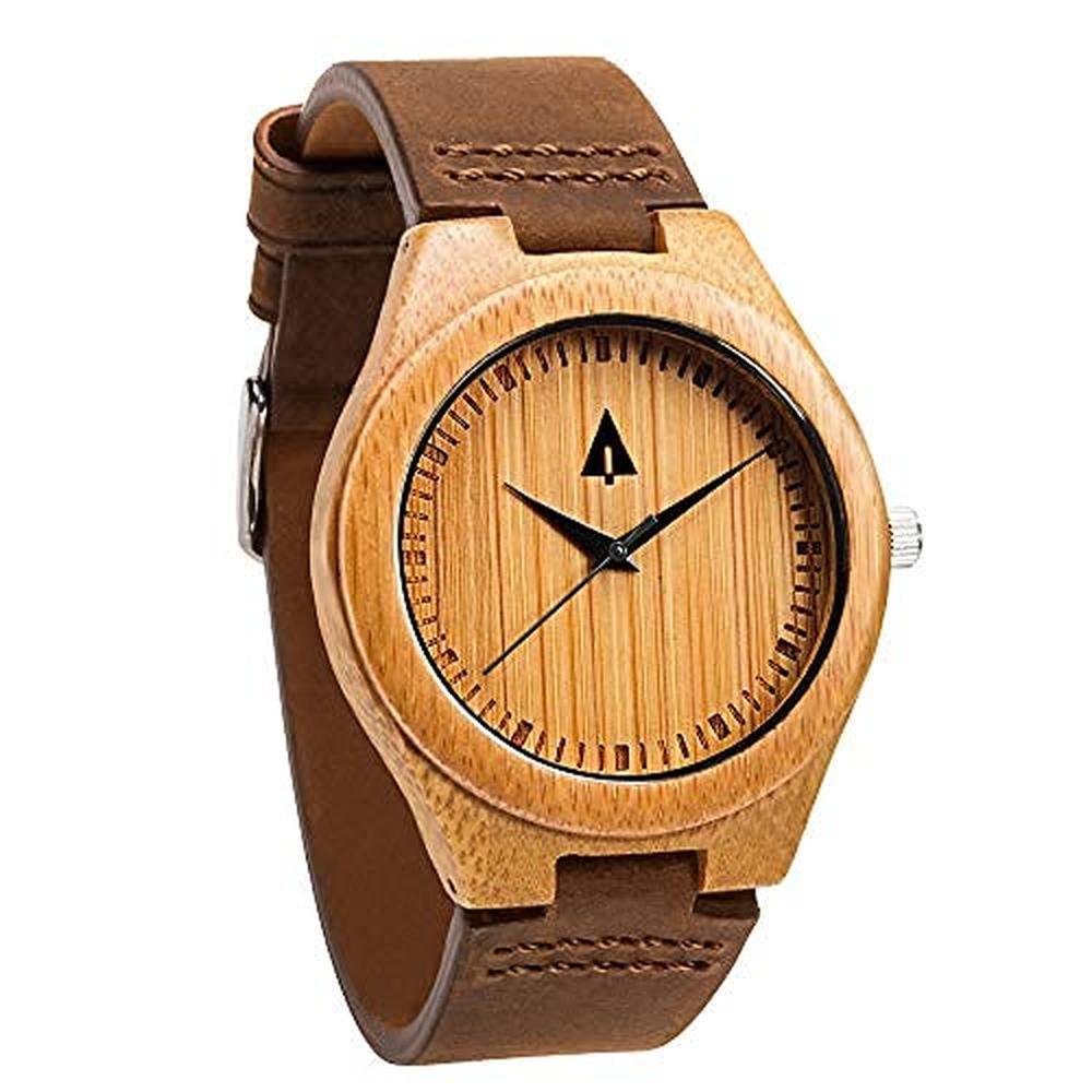 Treehut Watch: Wooden Bamboo Timepiece – Front View