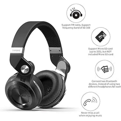 Bluedio T2 Plus Turbine Wireless Bluetooth Headphones – Close-up Detail
