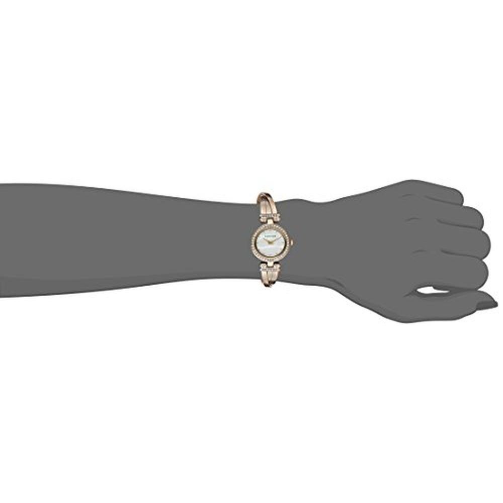 Anne Klein: Women's Premium Crystal Accented Bangle Watch – In Use