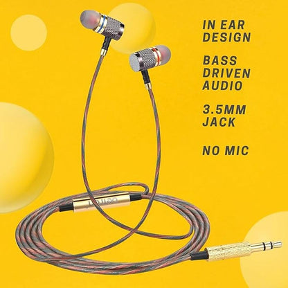Betron YSM1000 Earphones in Ear Headphones Wired 3.5mm Jack – Close-up Detail