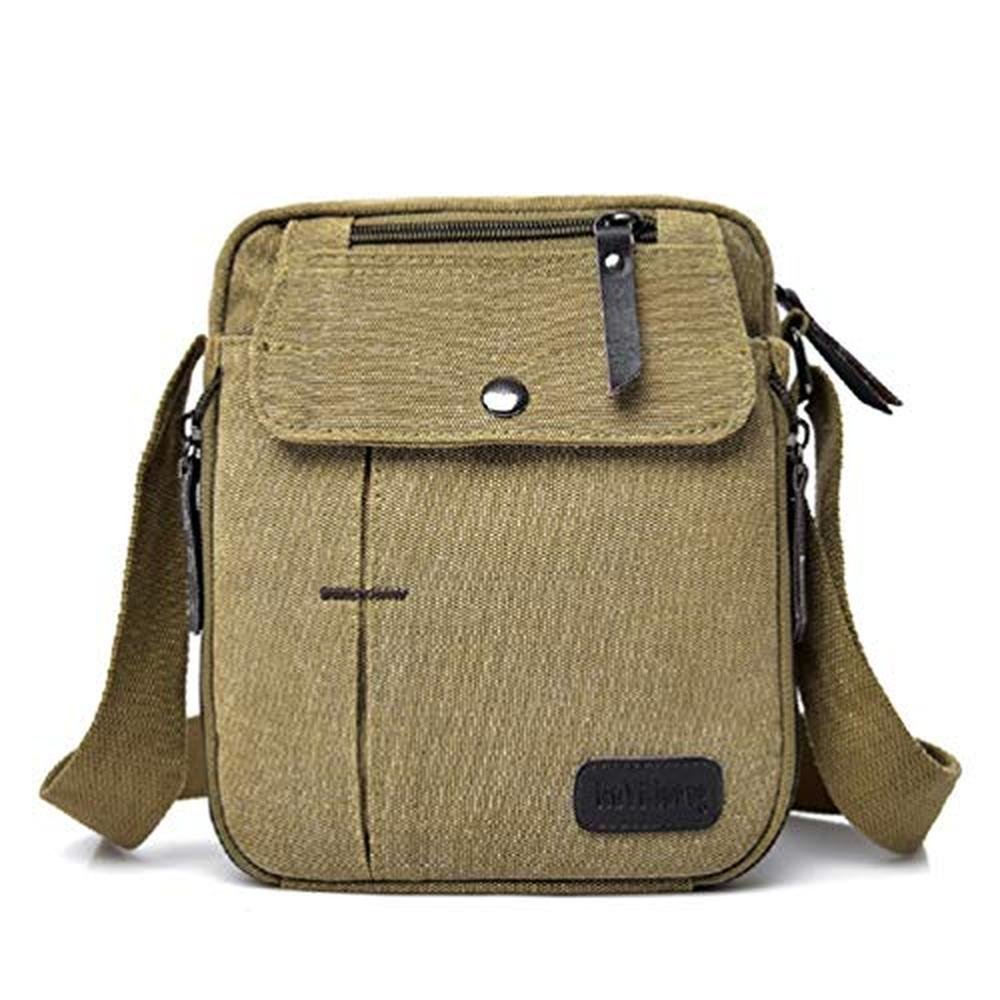 Purse Small: Canvas Travel Purse Casual Messenger Bag – Front View