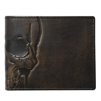 Wallet House: House of Jack Co. Skull Bifold Wallet for Men – Front View