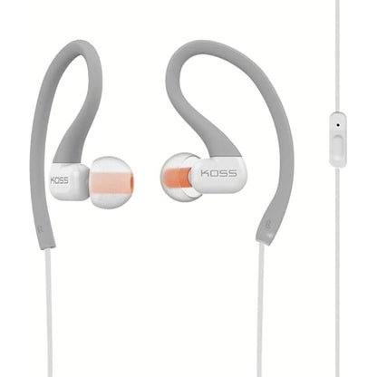 Koss KSC32iGry In-Ear Sport Clip Headphones – Front View