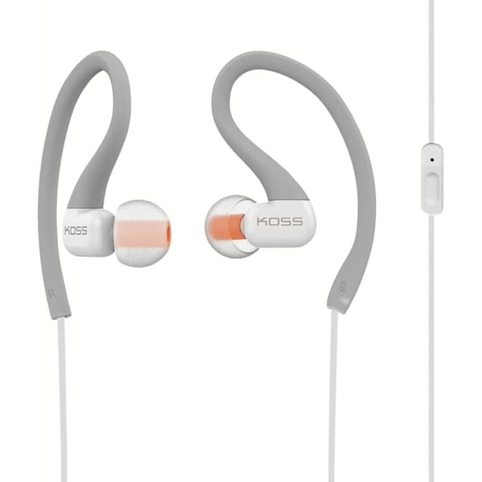 Koss KSC32iGry In-Ear Sport Clip Headphones – Front View