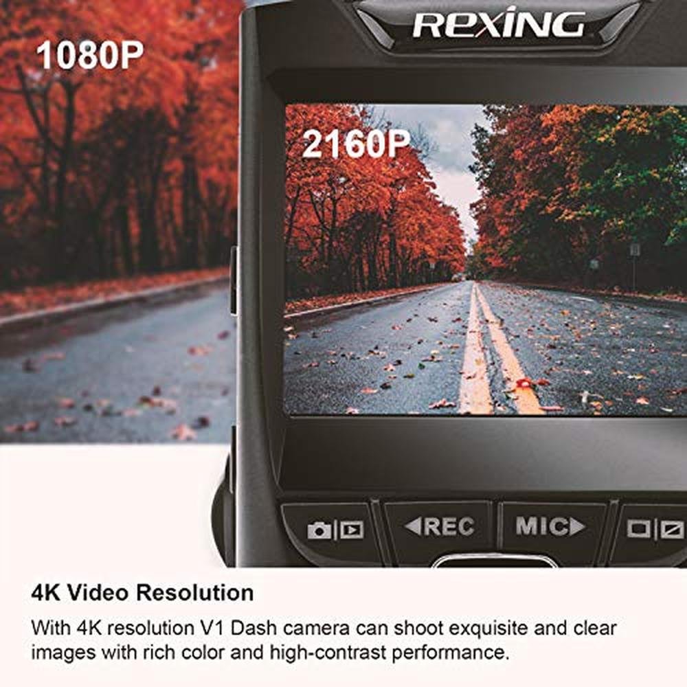 Rexing Car Camera: REXING V1 4K Ultra HD Dash Cam – Side View