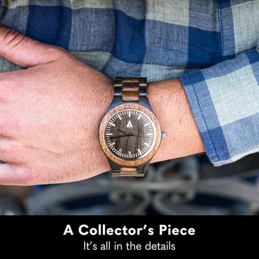 Treehut Wooden Watch: Japanese Quartz Movement – Side View