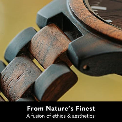 Treehut Wooden Watch: Japanese Quartz Movement – Close-up Detail