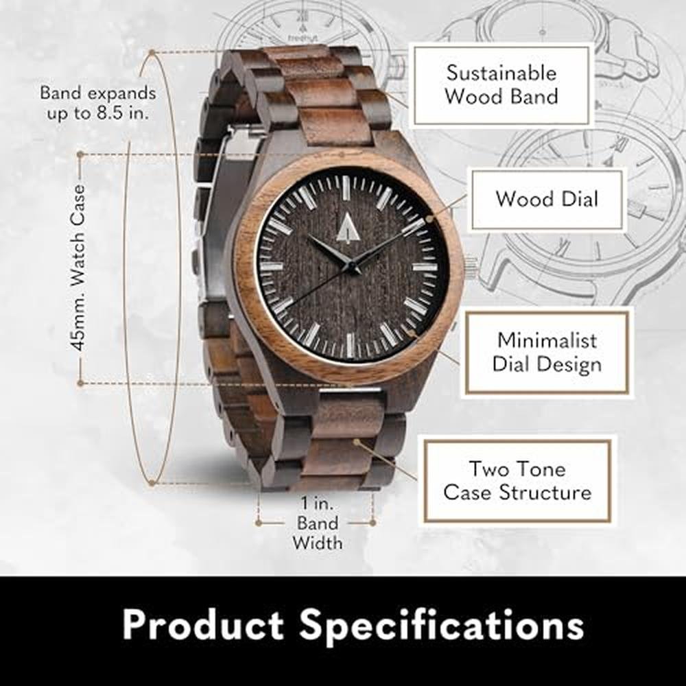 Treehut Wooden Watch: Japanese Quartz Movement – In Use