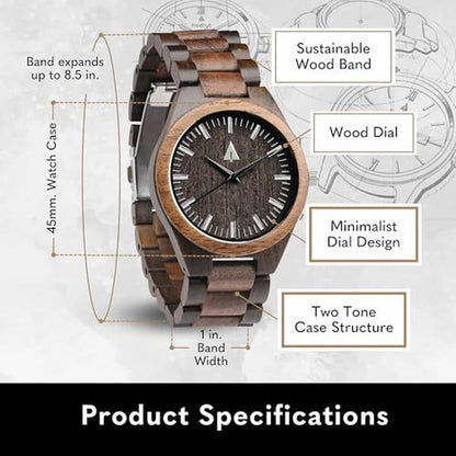 Treehut Wooden Watch: Japanese Quartz Movement – In Use