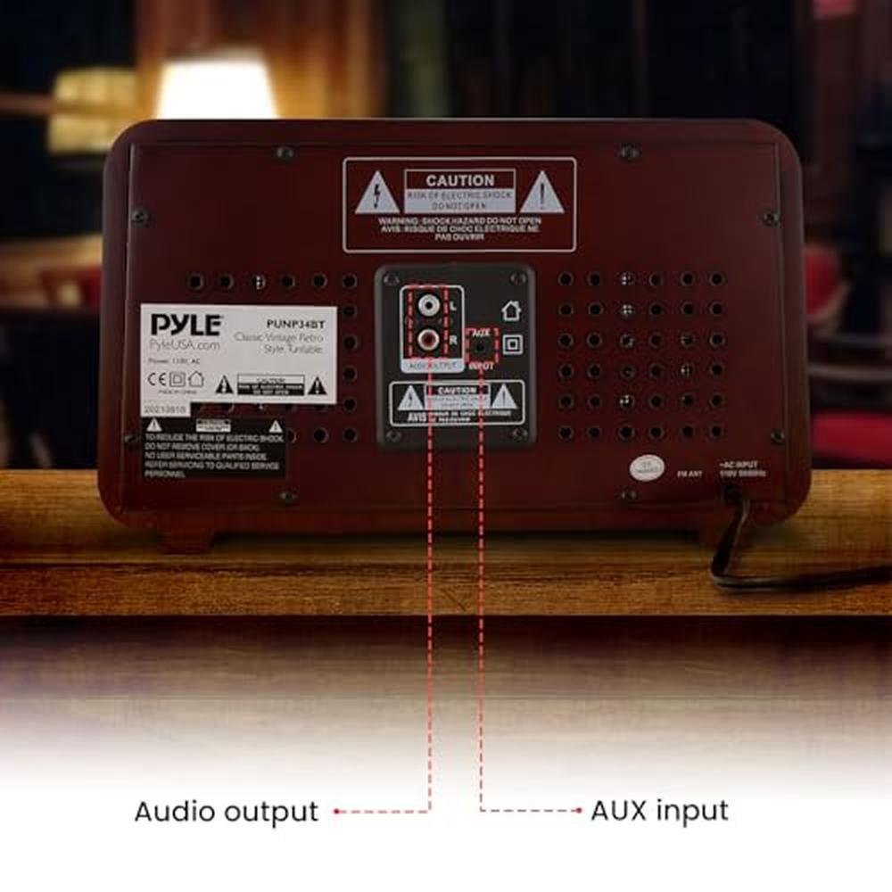 Pyle Retro Wireless Bluetooth Radio Speaker – Packaging
