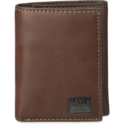 Levi Men's Trifold Wallet: Levi's Sleek and Slim Design – Front View
