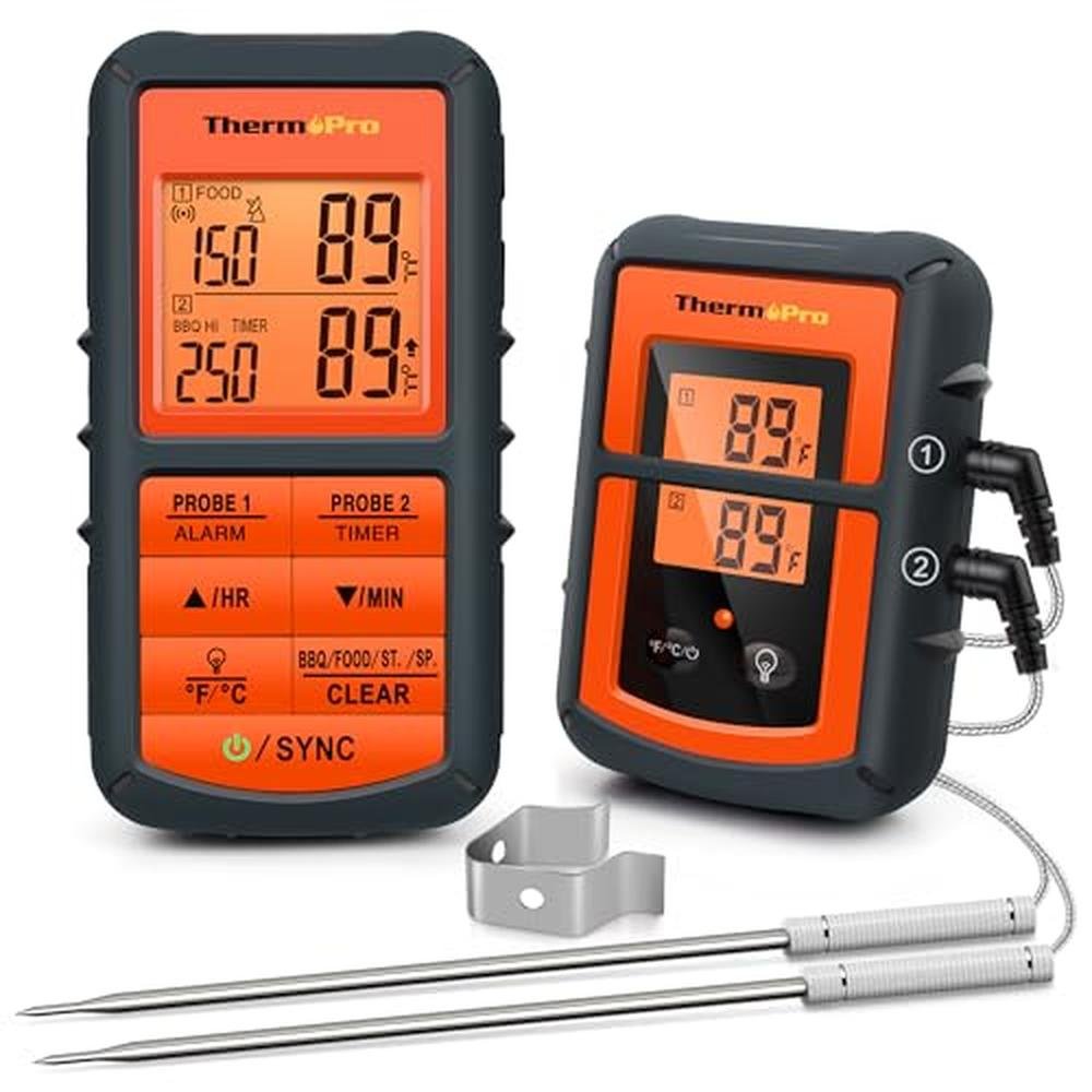 Thermometer Thermopro: ThermoPro TP08 500FT Wireless Meat – Front View