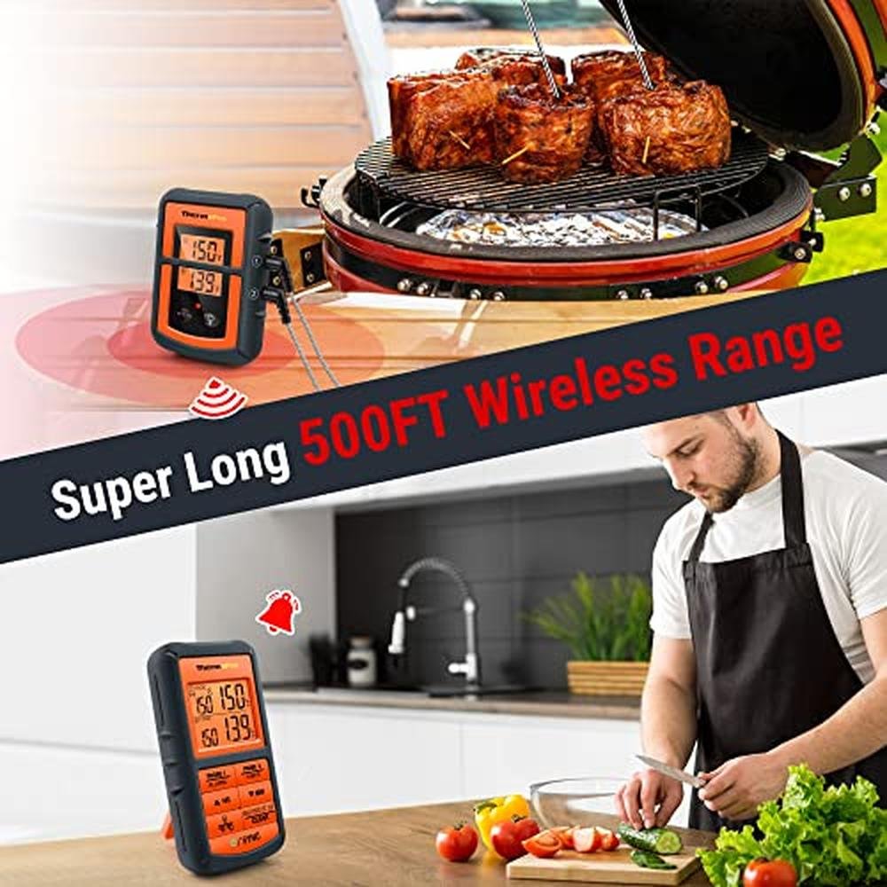 Thermometer Thermopro: ThermoPro TP08 500FT Wireless Meat – Close-up Detail