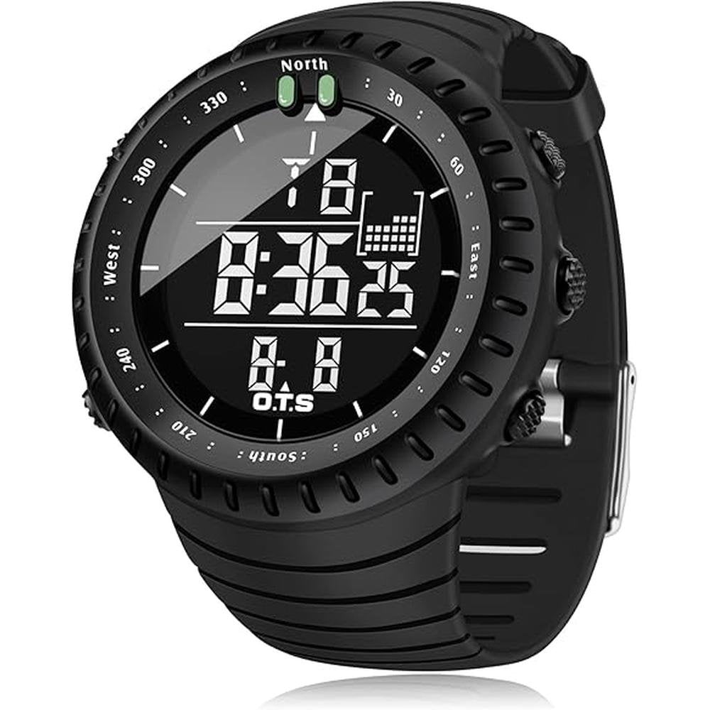 Watch Men: PALADA Digital Sports Watch Waterproof Tactical – Front View