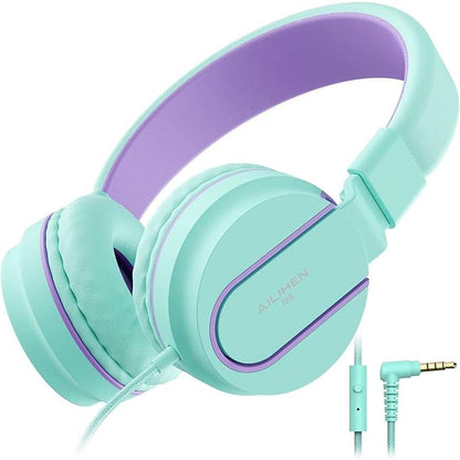 Kids Headphones: AILIHEN I35 On-Ear Headphones for School – Front View