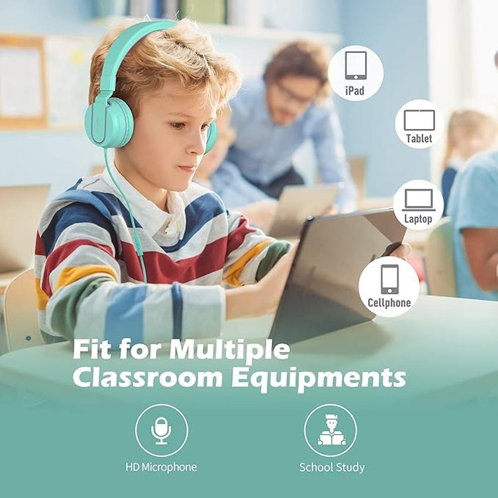 Kids Headphones: AILIHEN I35 On-Ear Headphones for School – Side View