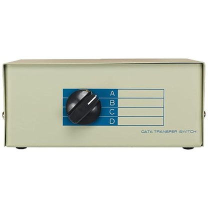 ZDMNEEA7-4 4-Way RJ11 Female ABCD Manual Data Switch – Front View