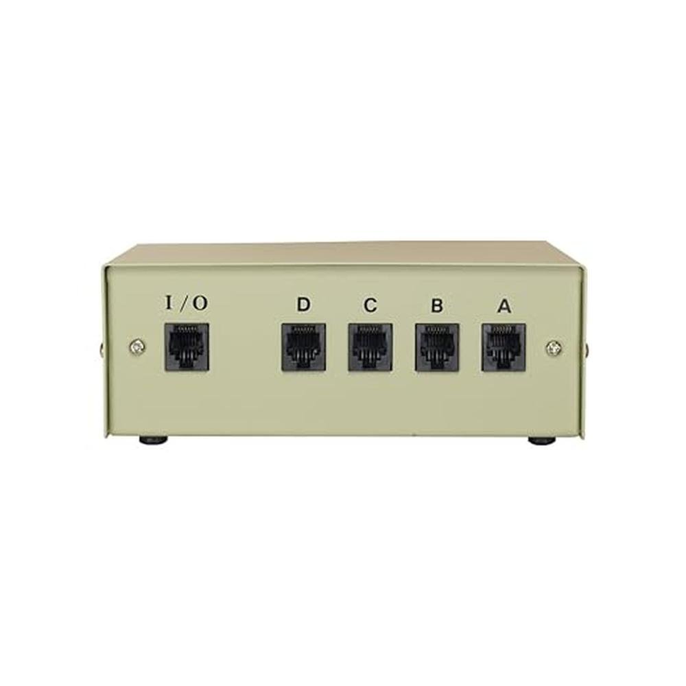 ZDMNEEA7-4 4-Way RJ11 Female ABCD Manual Data Switch – Side View