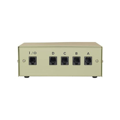 ZDMNEEA7-4 4-Way RJ11 Female ABCD Manual Data Switch – Side View