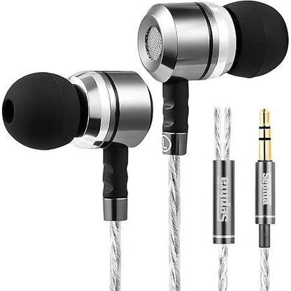 Wired Headphones: Sephia SP3060 HD Bass Driven Audio – Front View