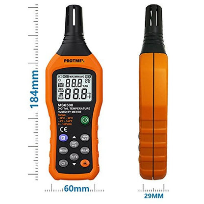 Protmex PT6508 Temperature Humidity Meter – Close-up Detail