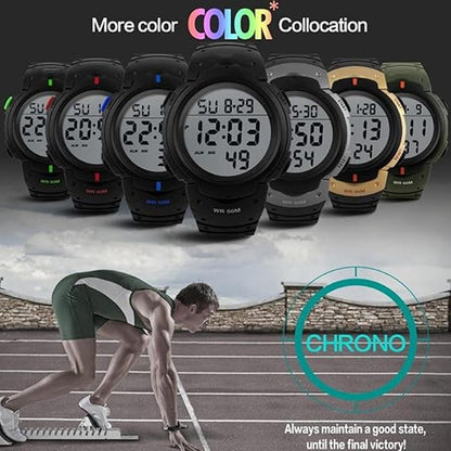 CakCity Watch: CakCity Mens Digital Sports Watch LED Screen – Side View